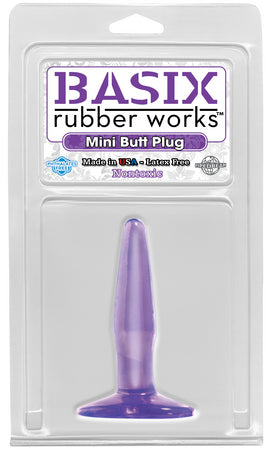 Basix Rubber Works Mini Butt Plug Purple