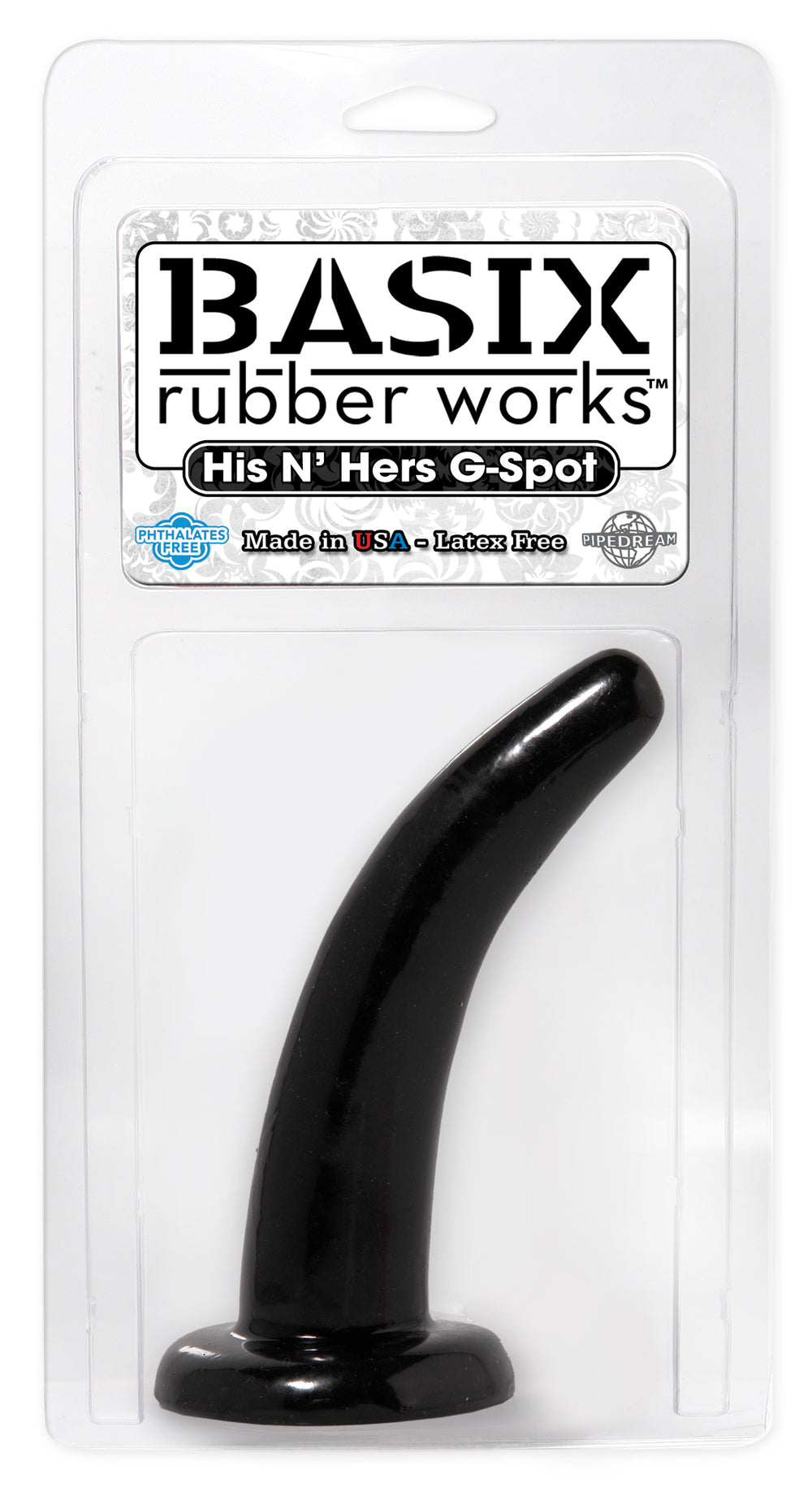 Basix Rubber Works 4.5in His & Her Butt Plug Black