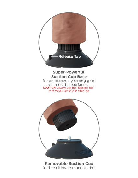 King Cock 10in Vibrating Tan