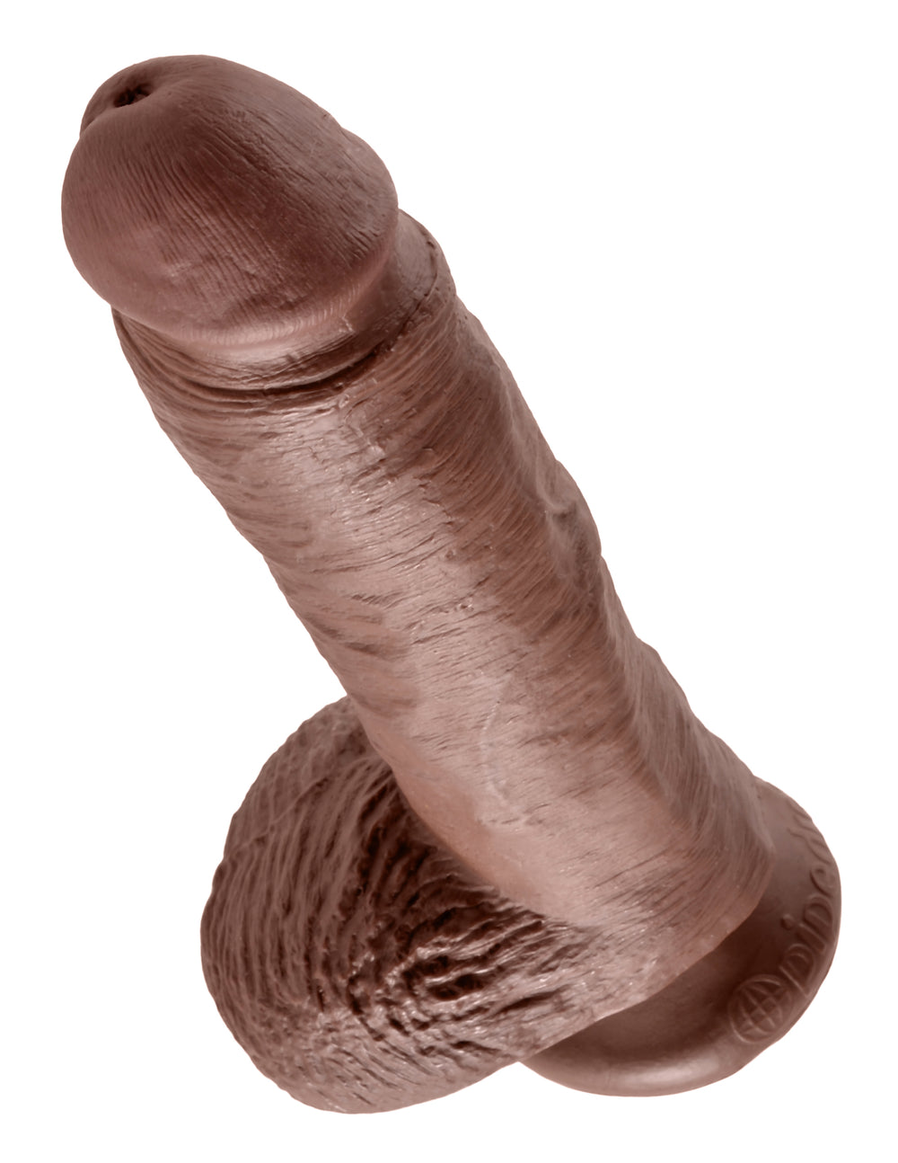 King Cock 8in Cock W-balls Brown