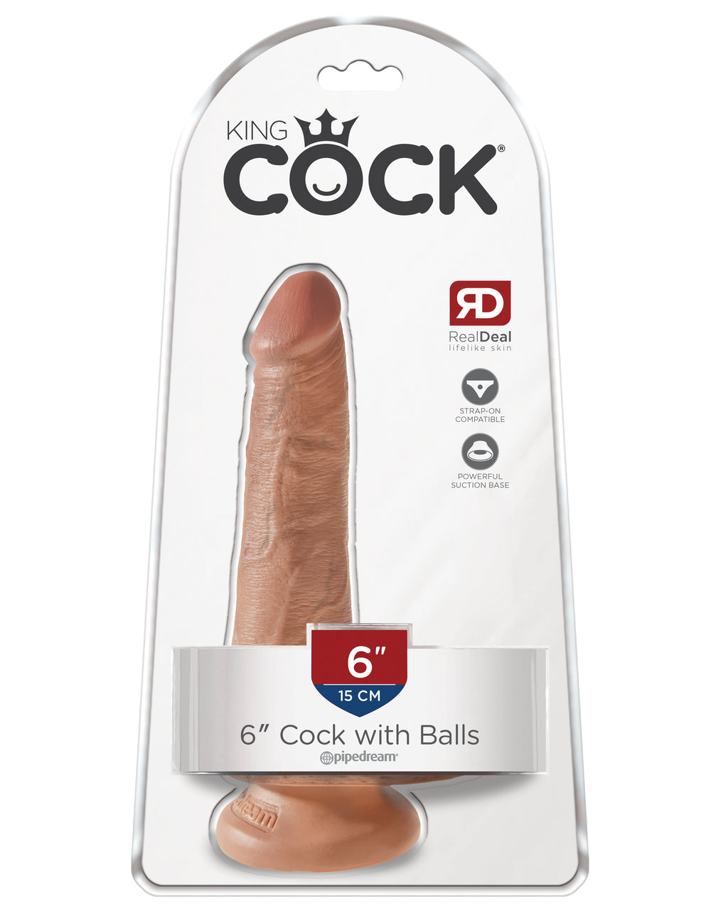King Cock 6 Cock W-balls Tan 