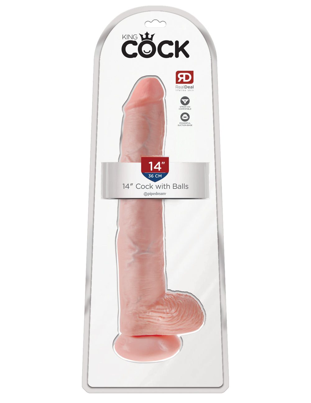 King Cock 14 Cock W-balls Flesh 