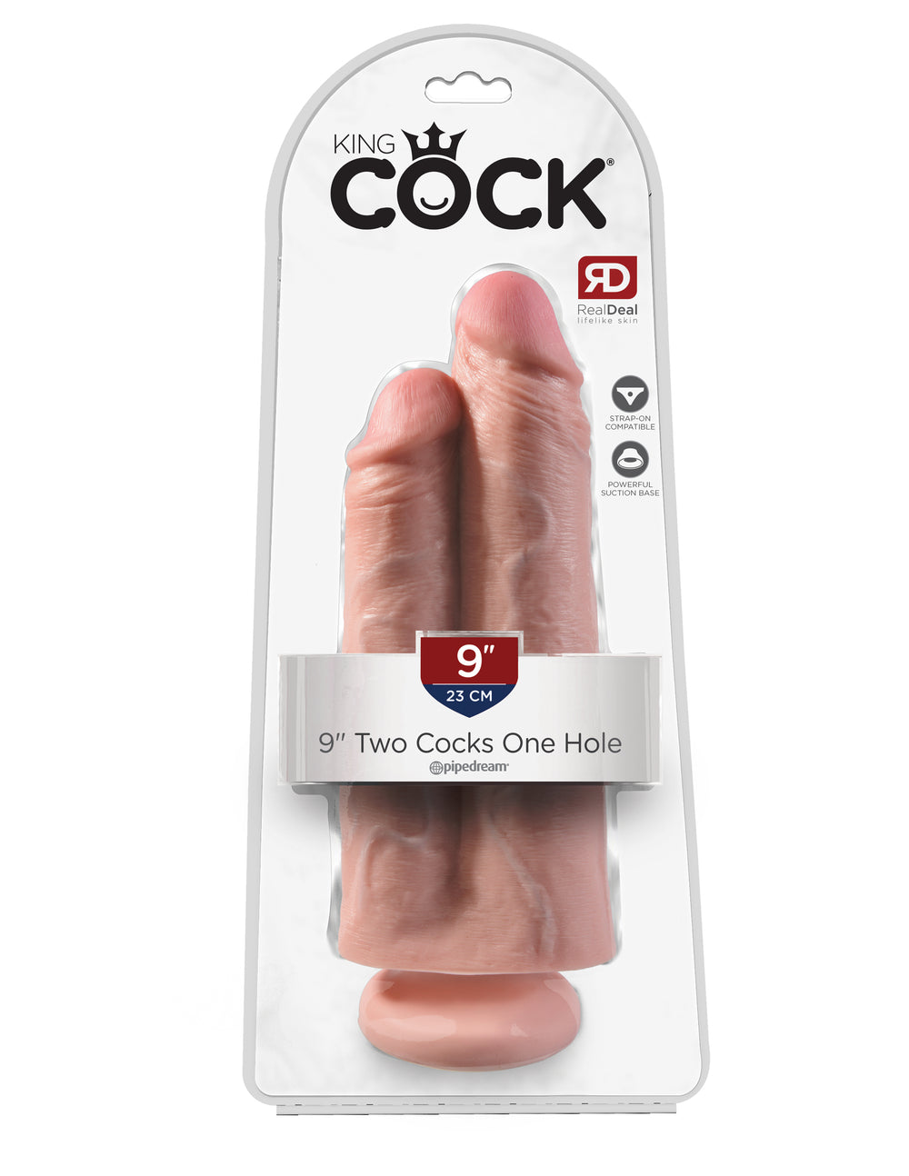 King Cock 9 Two Cocks One Hole Beige 
