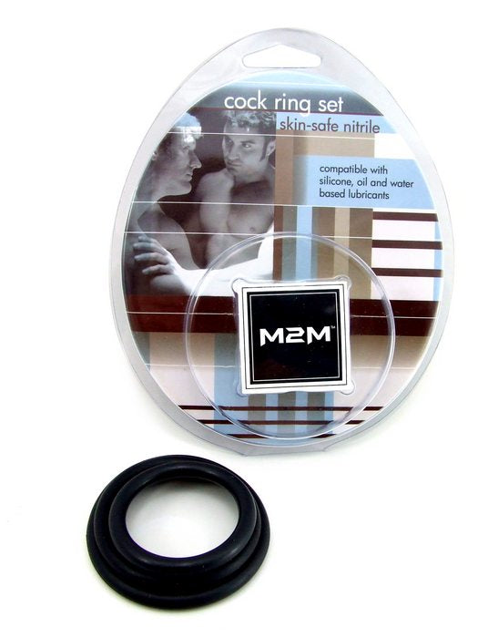 Ring Nitrile 3pc Set Black