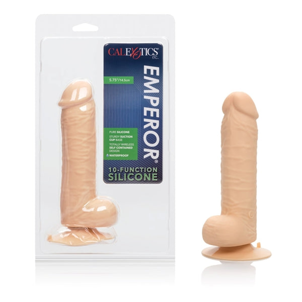 Emperor 5.75beige Silicone 10 Function Vibrating Dildo 