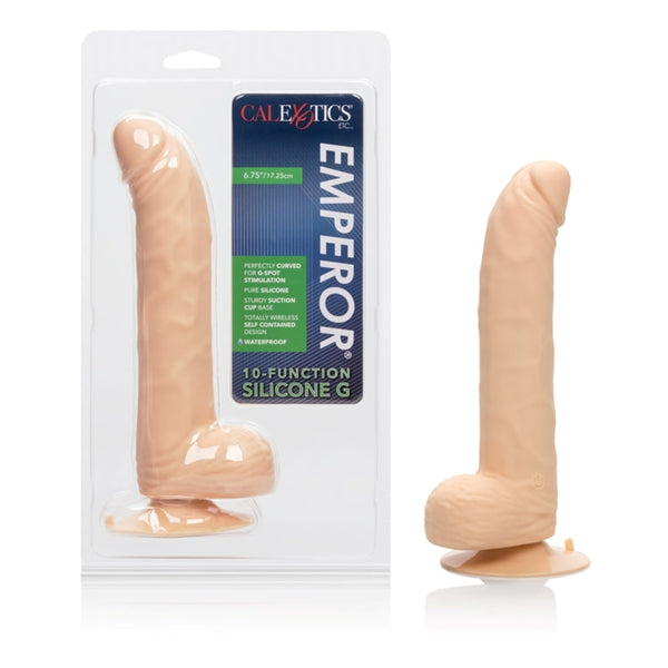 Emperor 6.75 Beige Silicone G 10 Function Vibratig Dildo 