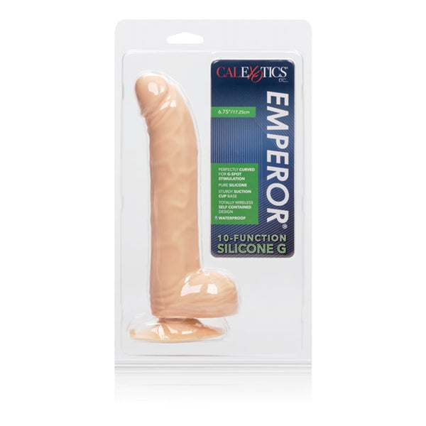 Emperor 6.75 Beige Silicone G 10 Function Vibratig Dildo 