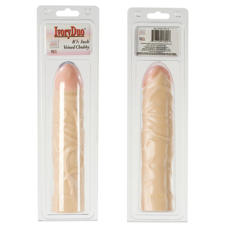 Ivory Duo 8.5in Veined Chubby Dong