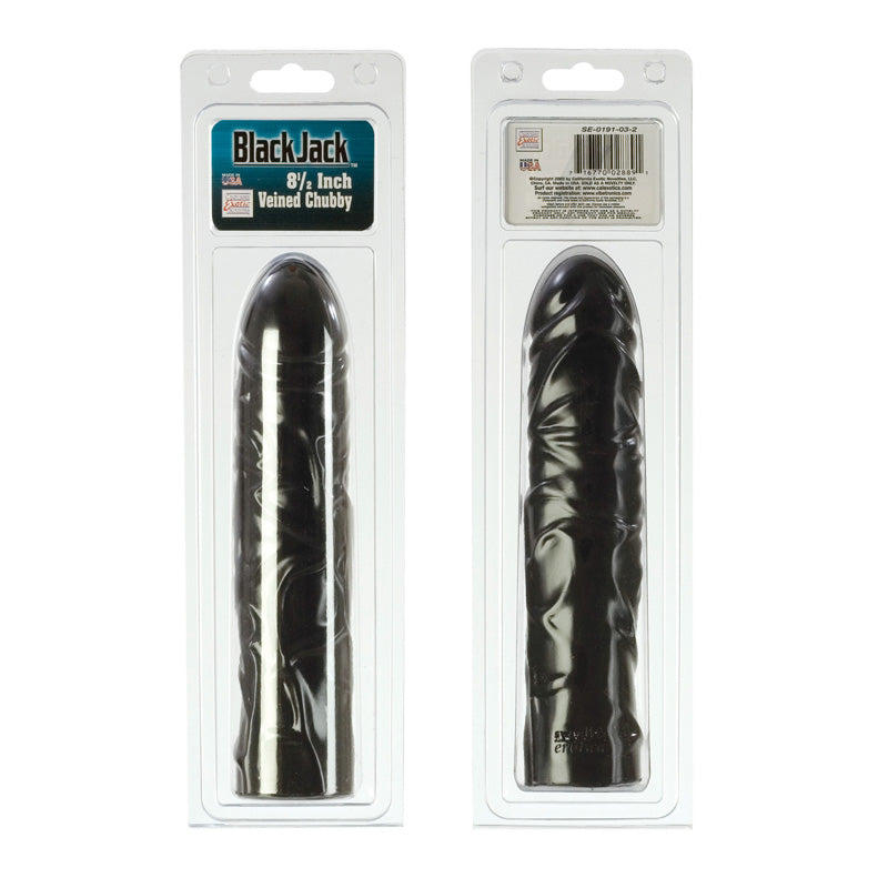 Black Jack 8.5in Veined Chubby Dong