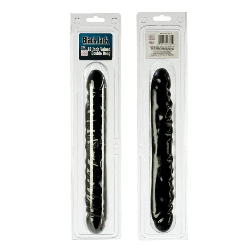 Black Jack 12in Veined Double Dong