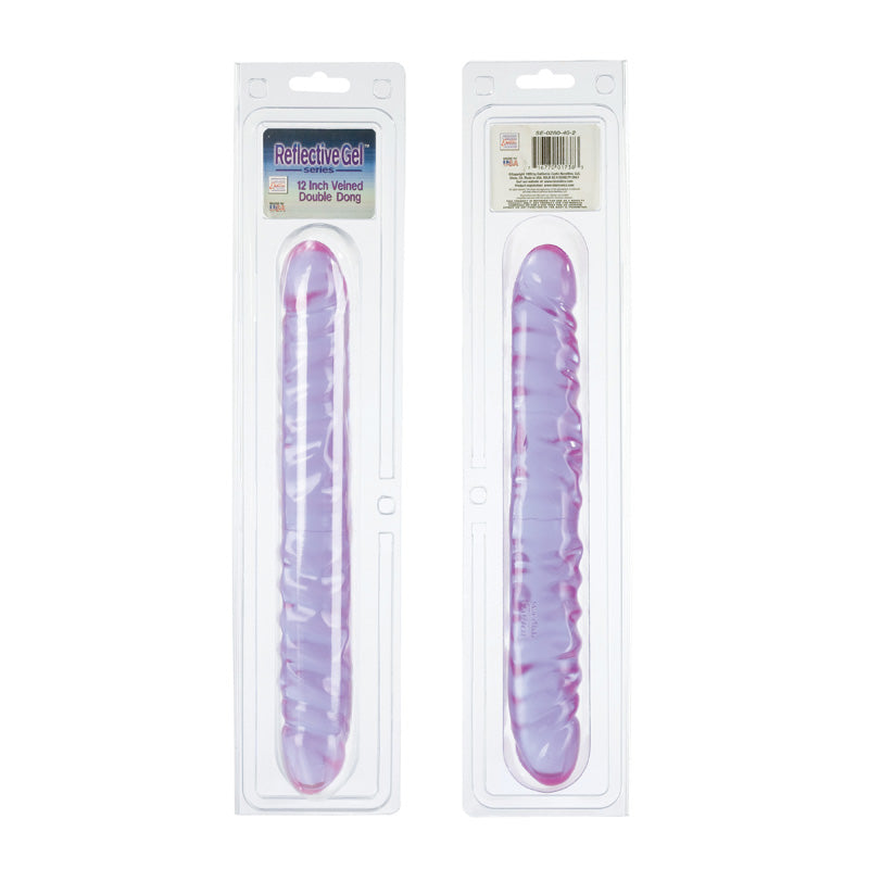 Reflective Gel Veined Double Dong 12in