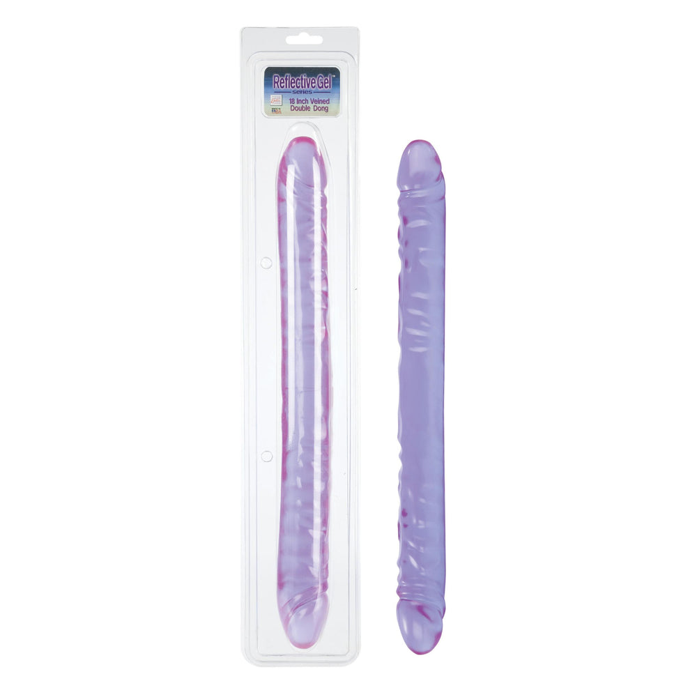 Reflective Gel Veined Double Dong 17.5in