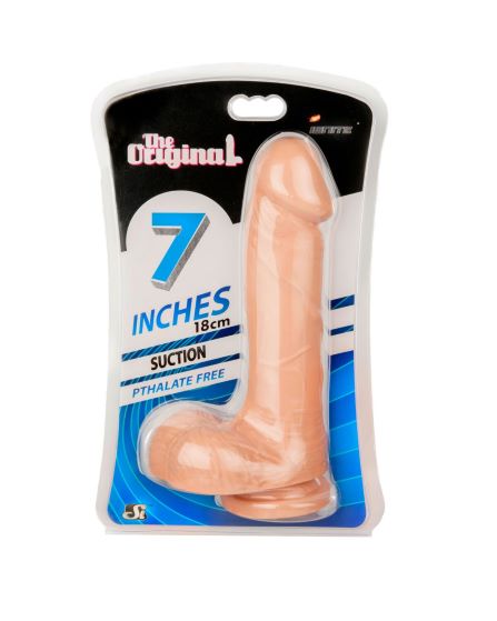 Ignite Cock W-ball 7in Flesh W-suction Cup