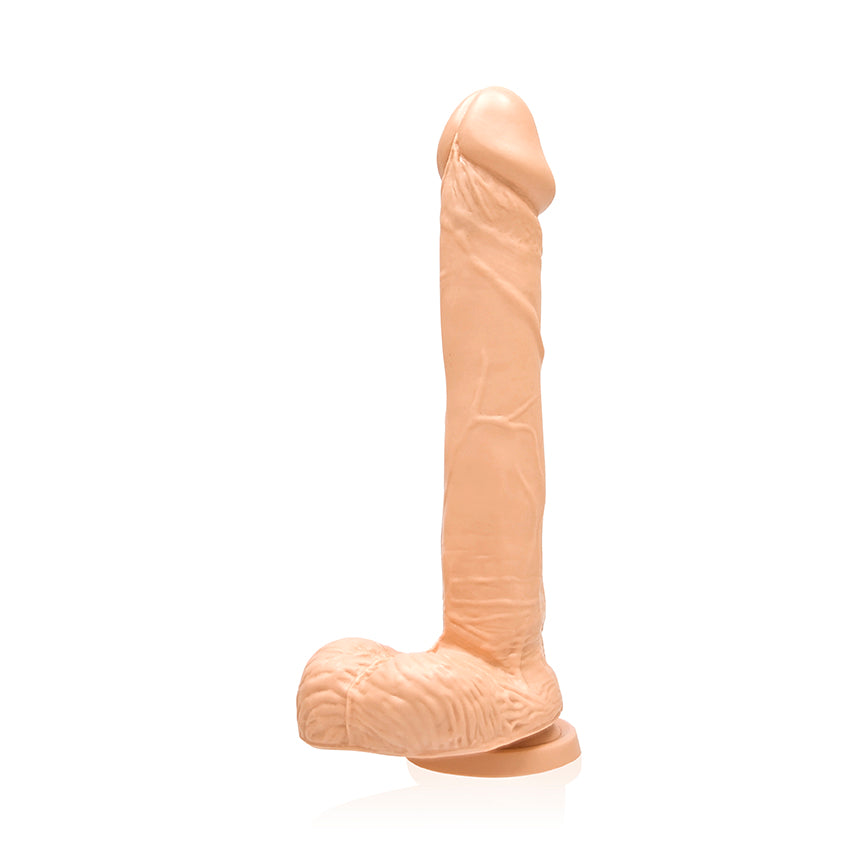 Ignite Cock W-balls 9in Flesh W-suction Cup