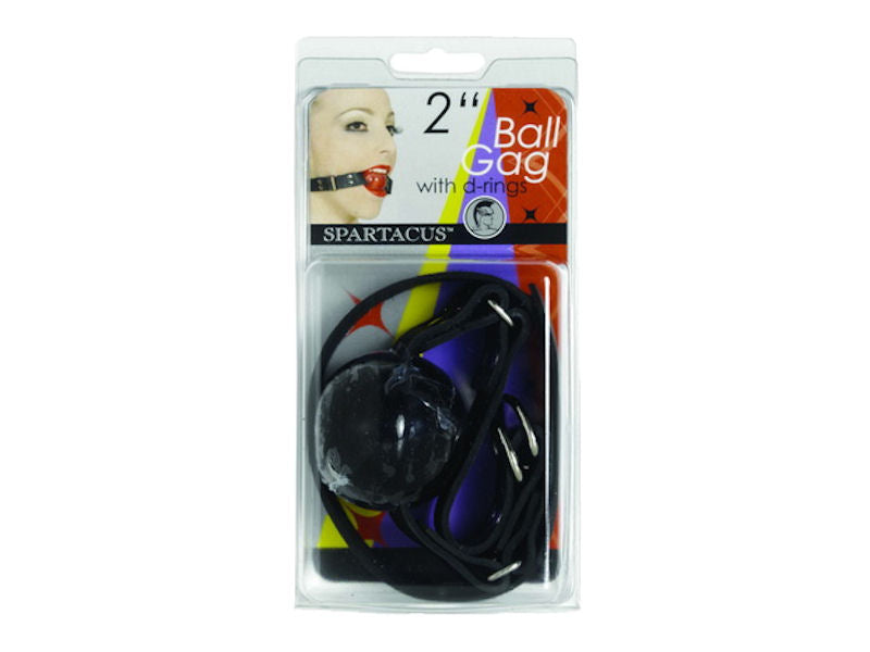 2in Black Ball Gag W-d Rings
