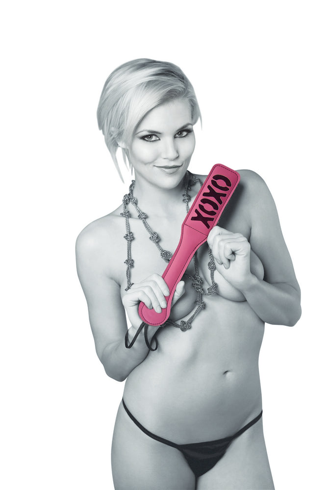 Sex & Mischief Blush Xoxo Pink-black Paddle