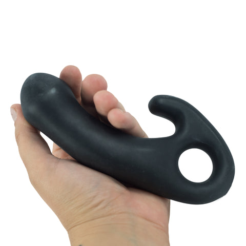 Bottoms Up Butt Silicone P-spot Vibrator Black