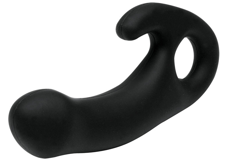 Bottoms Up Butt Silicone P-spot Vibrator Black