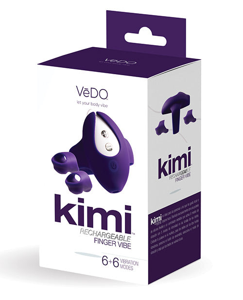 Vedo Kimi Rechargeable Dual Finger Vibe W- Remote Deep Purple