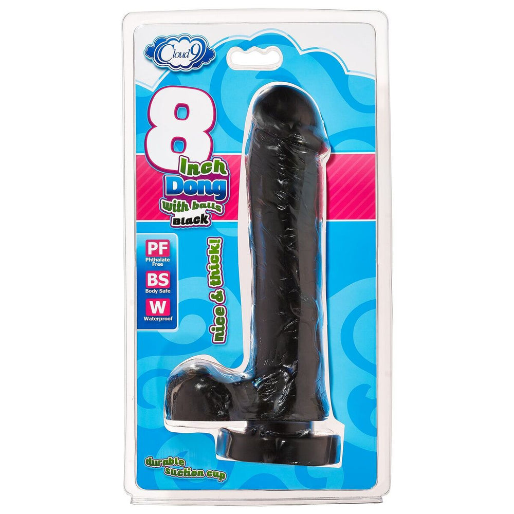 Cloud 9 Delightful Dong 8in W-balls-black