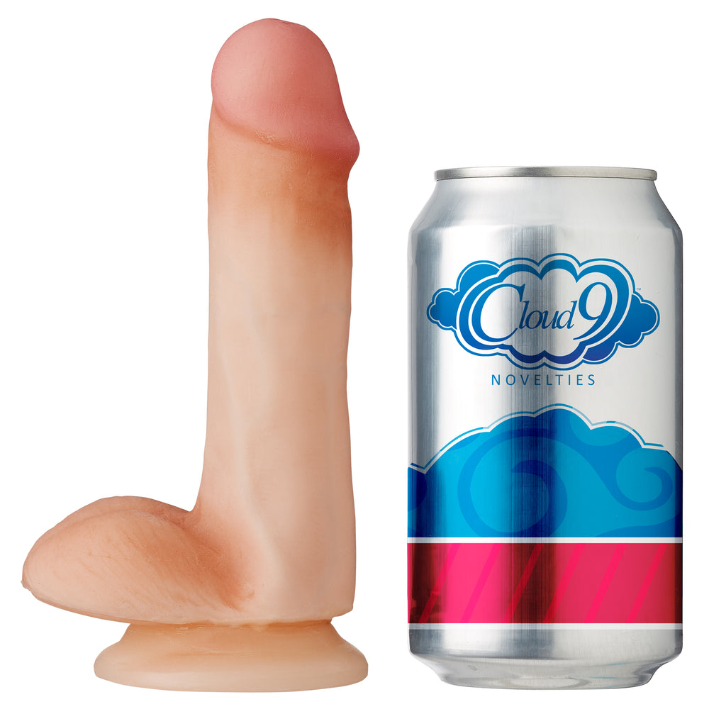 Cloud 9 Dual Density Dildo Touch 6in W- Balls Flesh