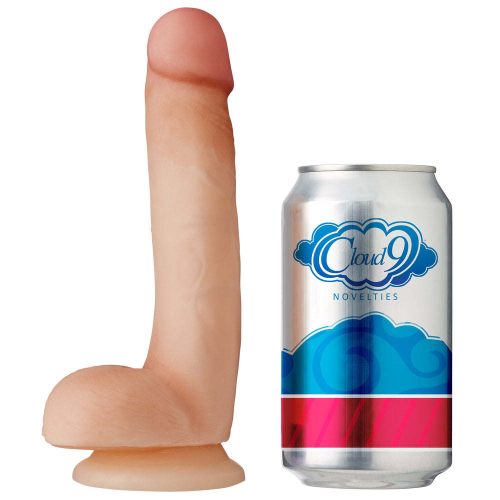 Cloud 9 Dual Density Dildo Touch 7in W- Balls Flesh