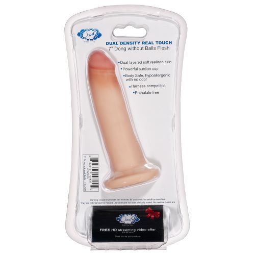 Cloud 9 Dual Density Dildo Touch 7in W- No Balls Flesh