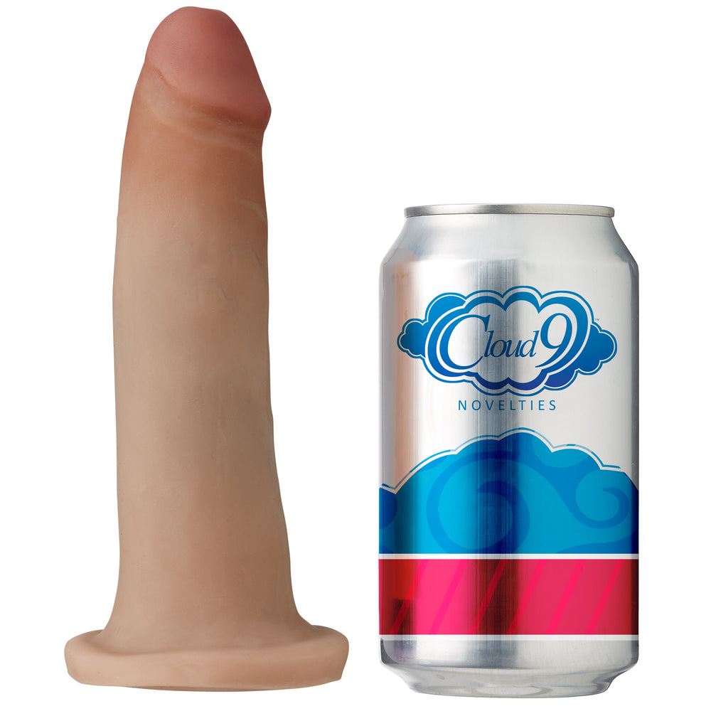 Cloud 9 Dual Density Dildo Touch 7in W- No Balls Tan- Mocha