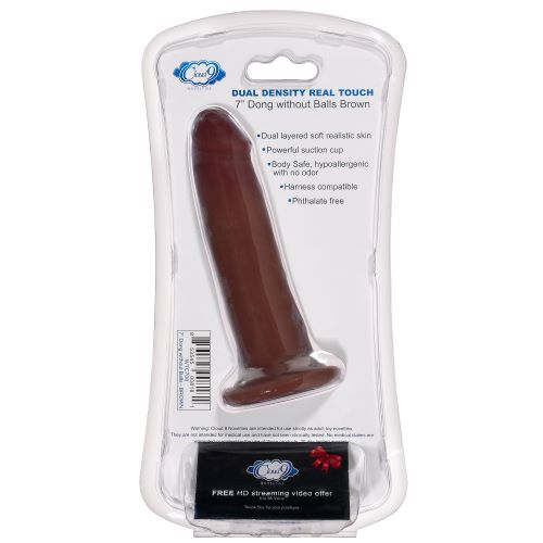 Cloud 9 Dual Density Dildo Touch 7in W- No Balls Brown