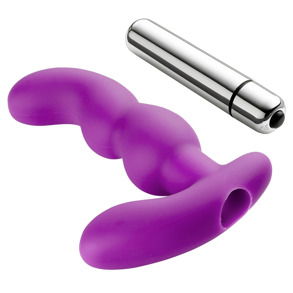 Prostate Pro Soft Angled Tip Prostate Anal Massager Purple W-c Rings