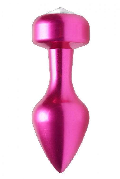 Vogue Solitaire Gem Pink Anal Plug Aluminum