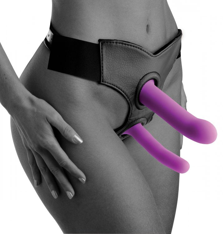 Strap U Silicone G Spot Duo Dildo Set